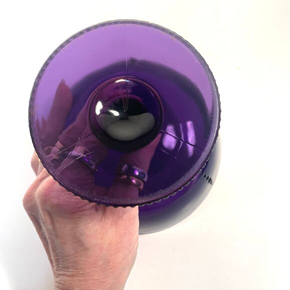 Antique Amethyst Purple Compote Pedestal Serving Dish - Picture 7 of 11